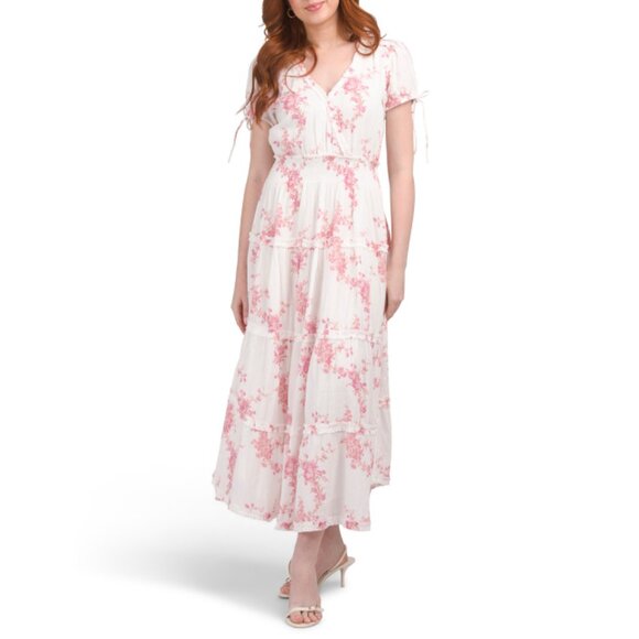 LOVE SHACK FANCY Passion Pink Vessara Maxi Dress